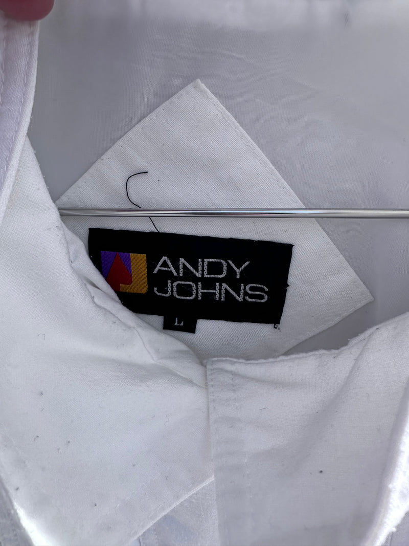 1980's Andy Johns White Fashion Bomber