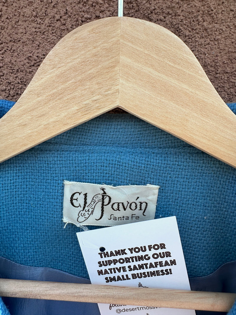 El Pavón Sky Blue Wool 1950's Suit Jacket
