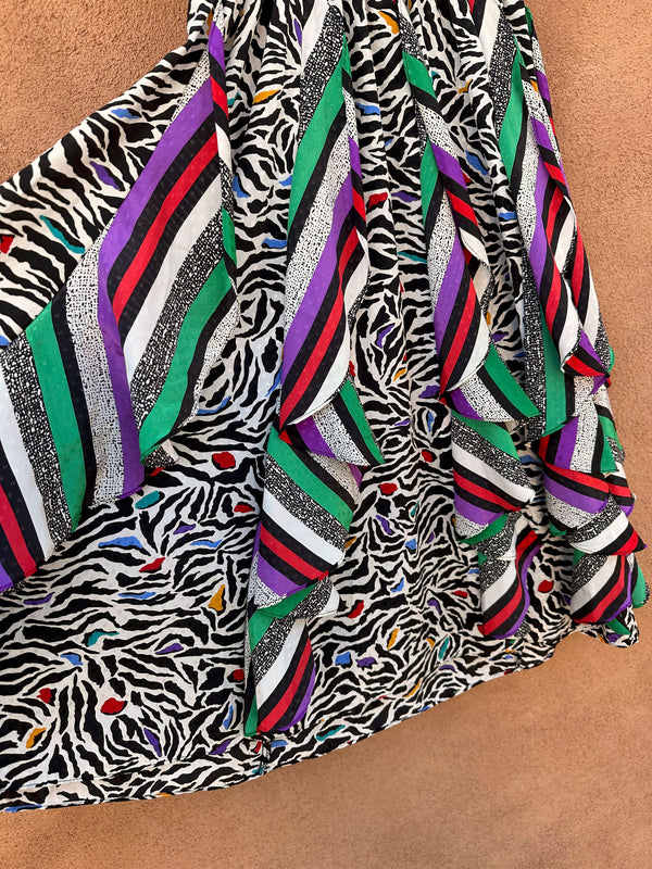 Totally 80's Assorti for Susan Freis Abstract Dress