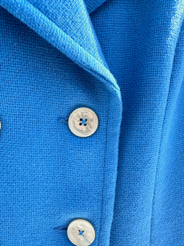 El Pavón Sky Blue Wool 1950's Suit Jacket