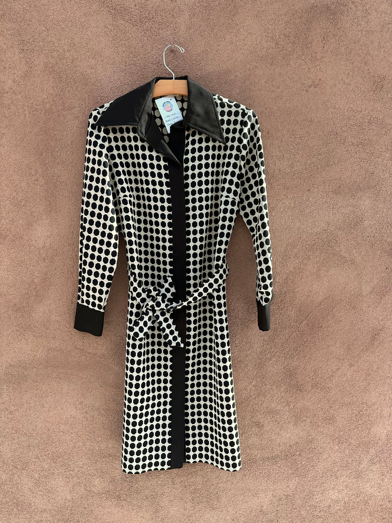 1960's Mod Black & White Dress - Ann's Naturally