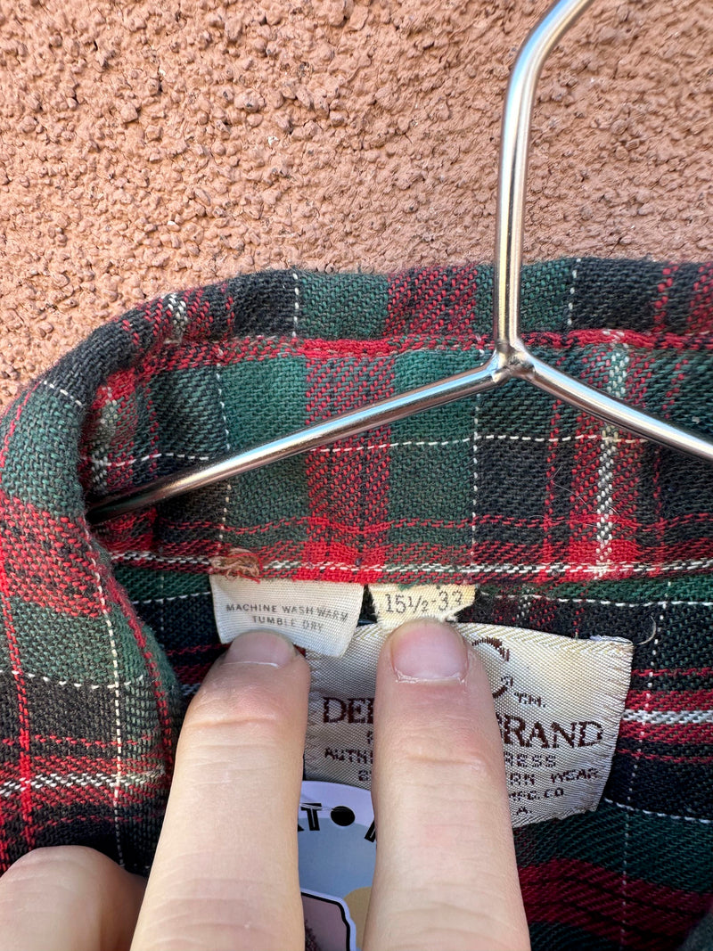 1970's Dee Cee Brand Pearl Snap Plaid Shirt