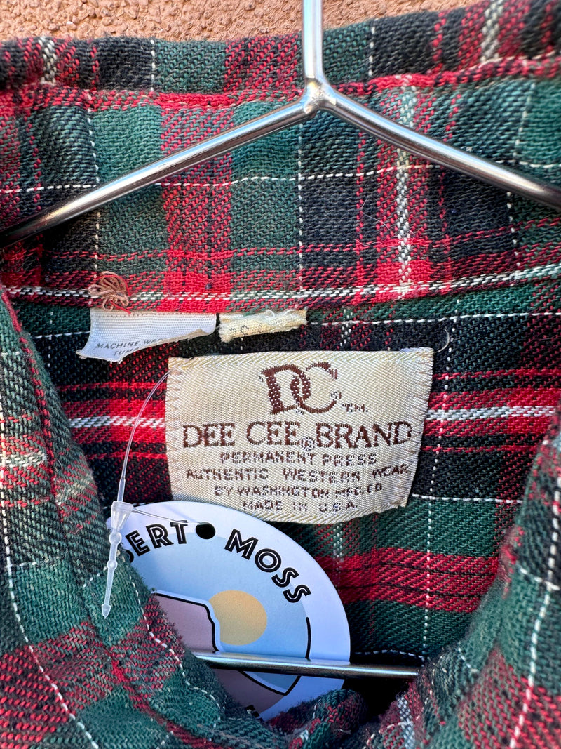 1970's Dee Cee Brand Pearl Snap Plaid Shirt
