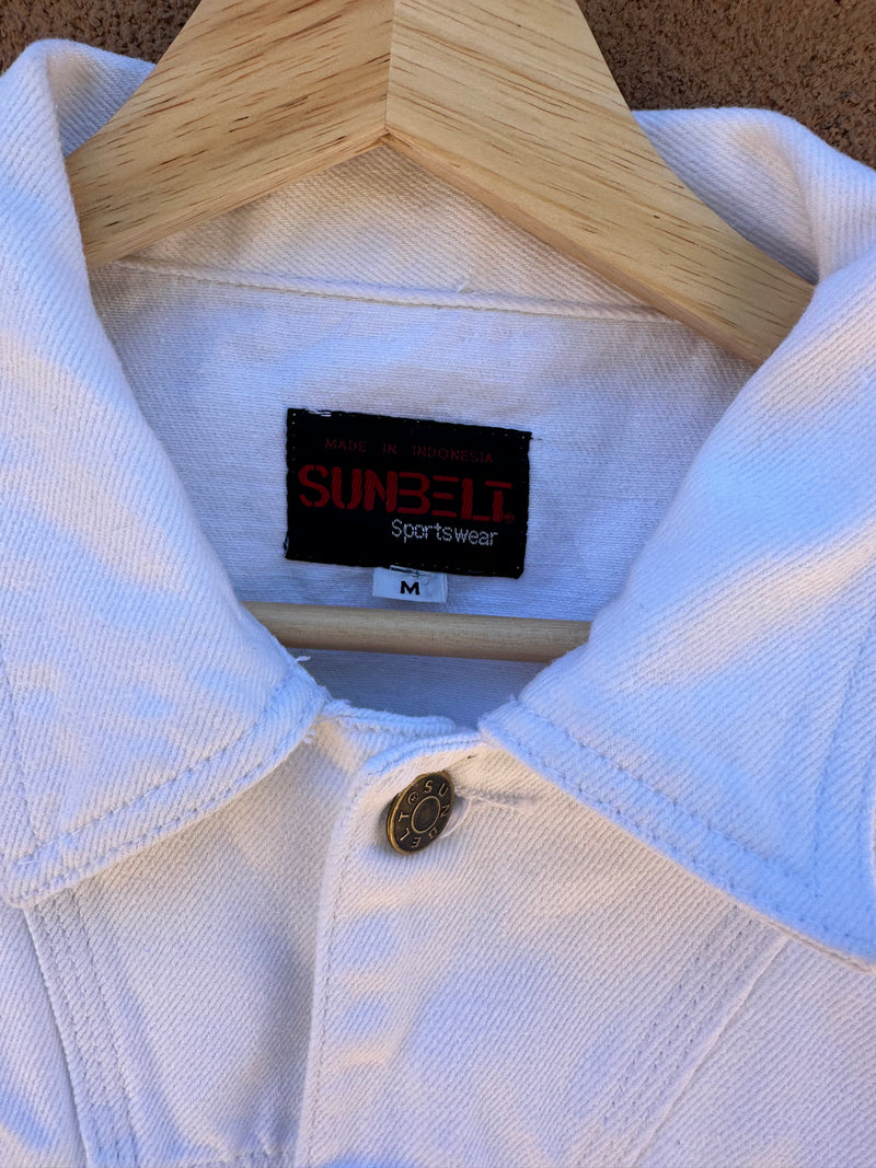 White Sunbelt Sportswear Denim Jacket