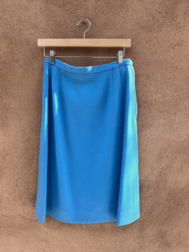 1960's Virgin Wool Sky Blue Skirt "It's Majestic"