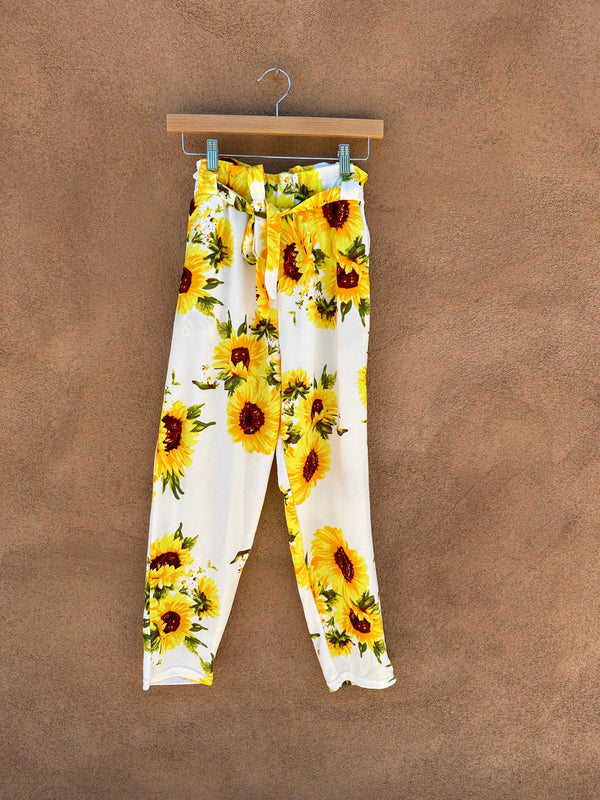 Sunflower Pants with Waist Tie