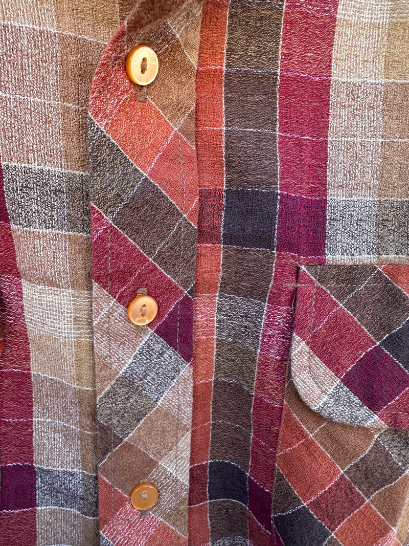 Plaid 70's Kennington California Short Sleeve Shirt