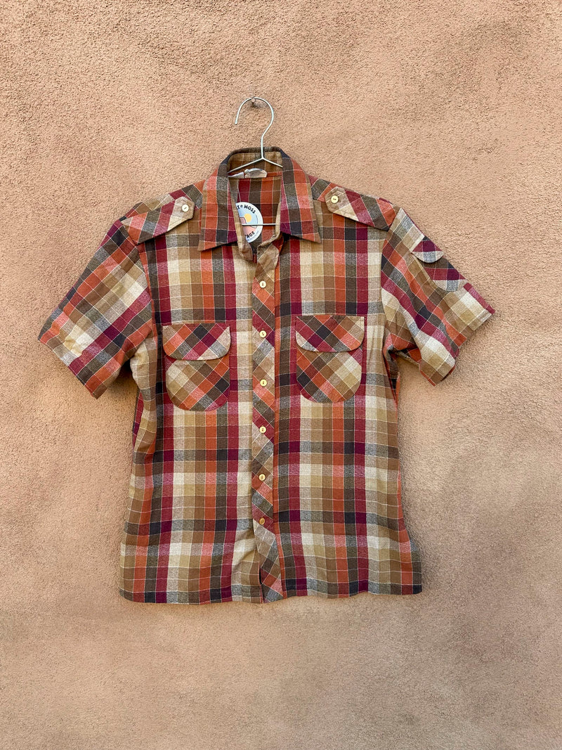Plaid 70's Kennington California Short Sleeve Shirt