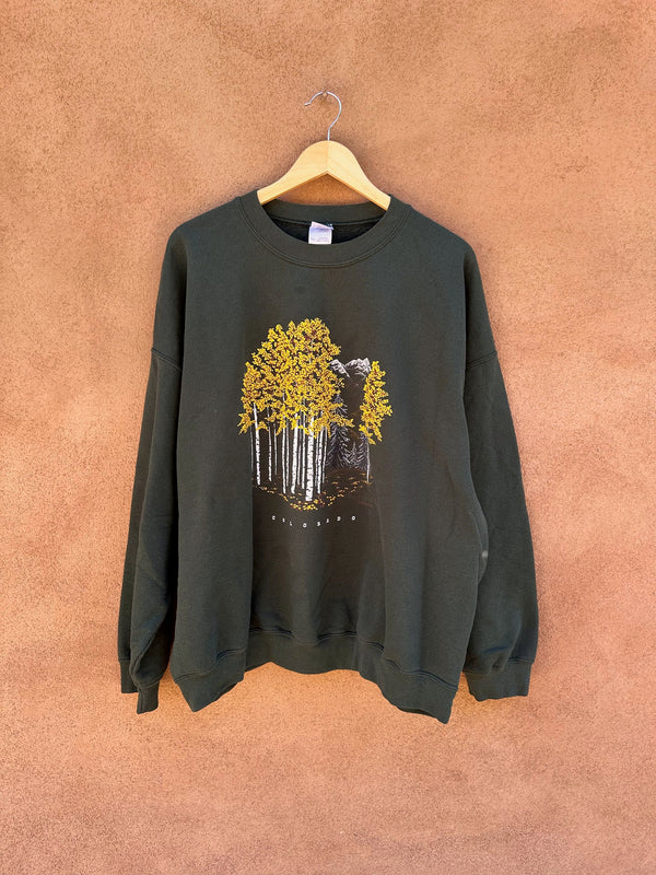 Green Colorado Sweatshirt with Aspens
