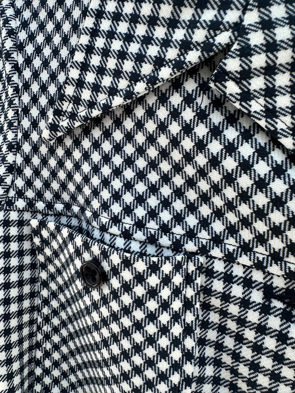 1960's Houndstooth Short Sleeve Junior House Top