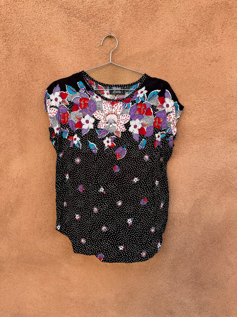 Michele Leslie of California 80's Blouse