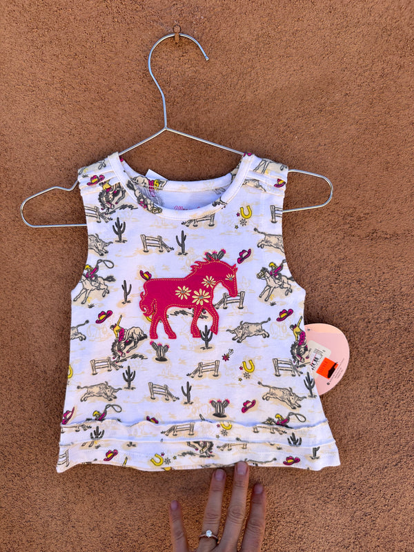 Pink Pony Baby Cowgirl Tank Top