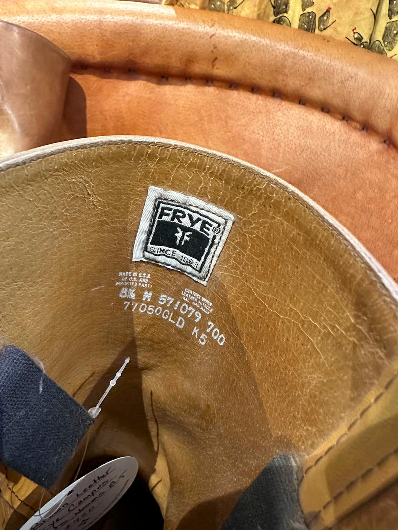 Brown Leather Frye Campus Boots, 8.5