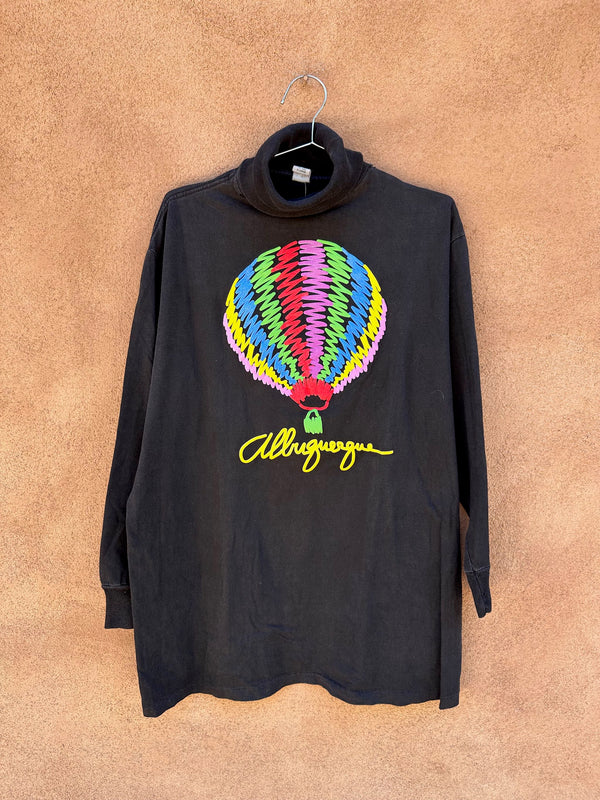 Turtleneck Puff Paint Albuquerque Balloon Fiesta T-shirt