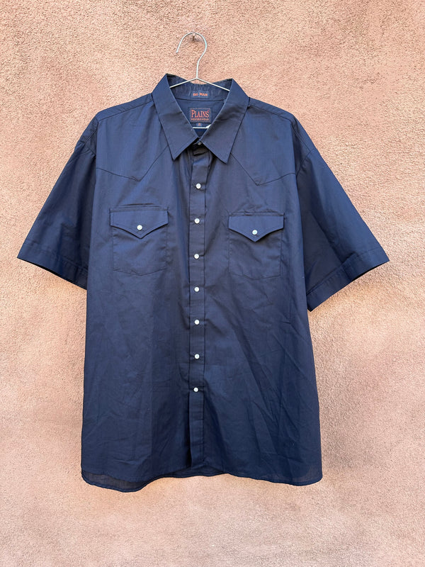 Black Plains Western Wear Short Sleeve Shirt - 2XL