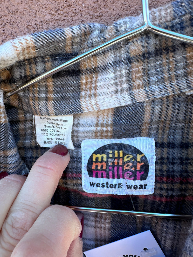 1970's Miller Western Wear Flannel Blouse