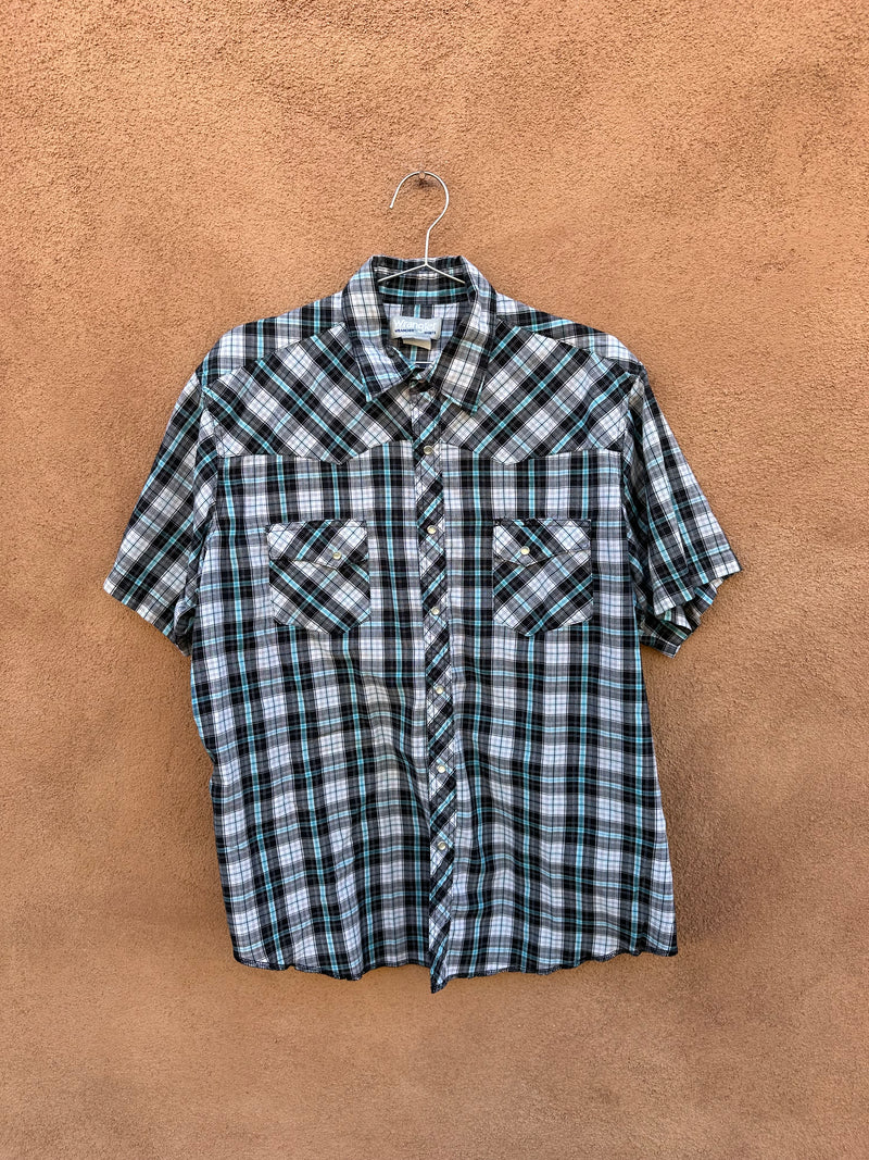 Short Sleeve Wrangler Wrancher Pearl Snap Shirt