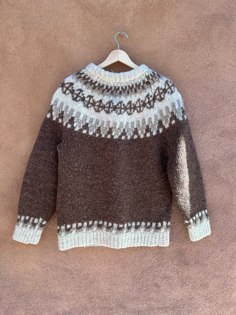 Brown & Tan Scandinavian Wool Ski Sweater
