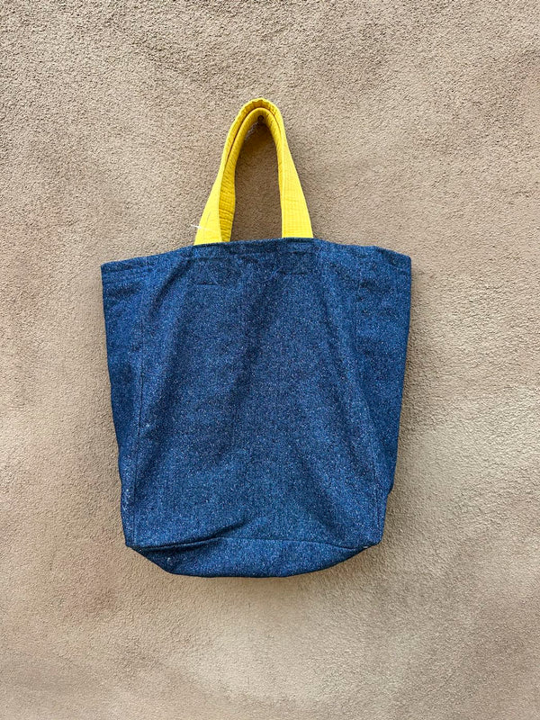 Denim Handmade Tote with Obi Handles