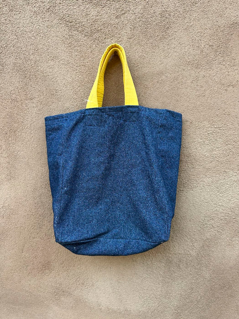 Denim Handmade Tote with Obi Handles