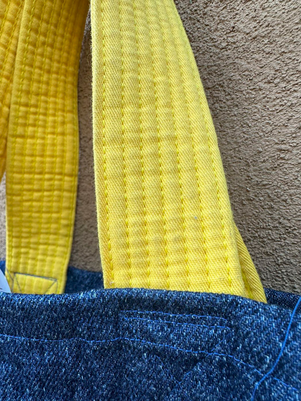 Denim Handmade Tote with Obi Handles