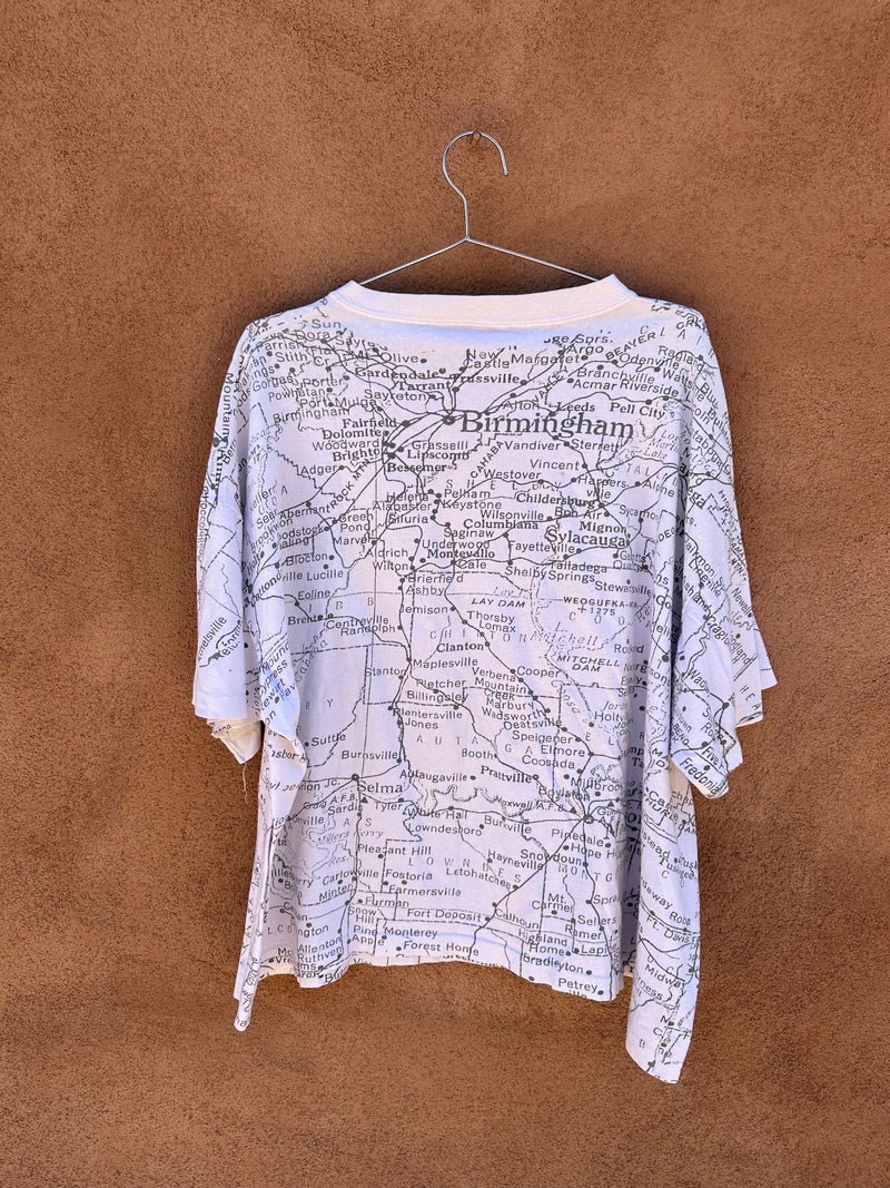 Alabama the Heart of Dixie Map T-shirt