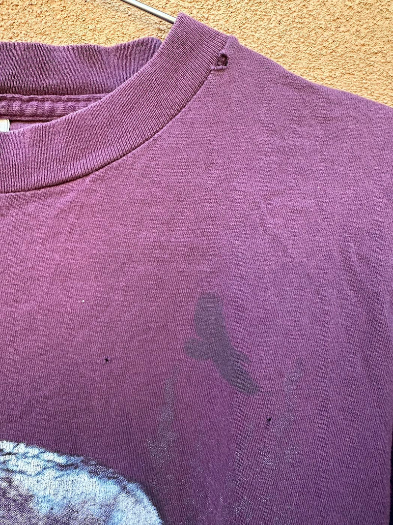 1980's Purple Wolf T-shirt, Silverton, CO - as is