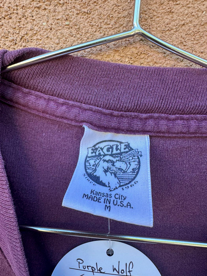 1980's Purple Wolf T-shirt, Silverton, CO - as is