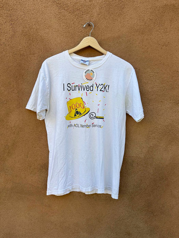 I Survived Y2K with AOL Member Services T-shirt
