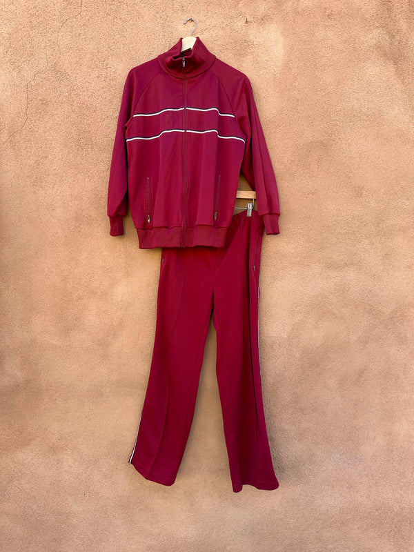 1980's The Sports Scene Maroon Track Suit