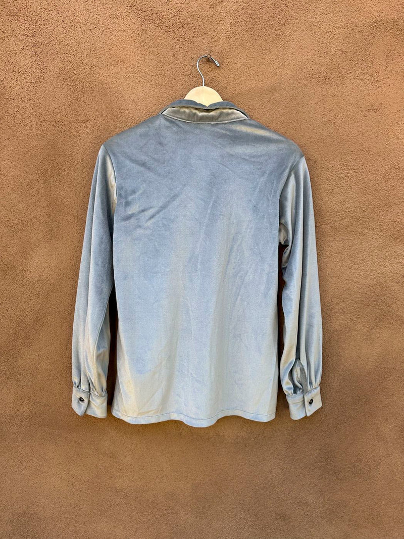 Silver Velveteen Native American Designs Shirt/Blouse