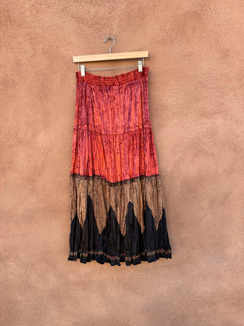 Velveteen Boho Skirt L/XL