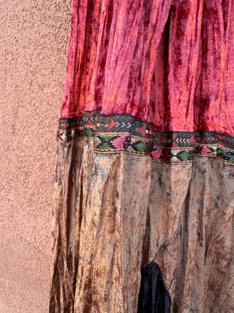 Velveteen Boho Skirt L/XL