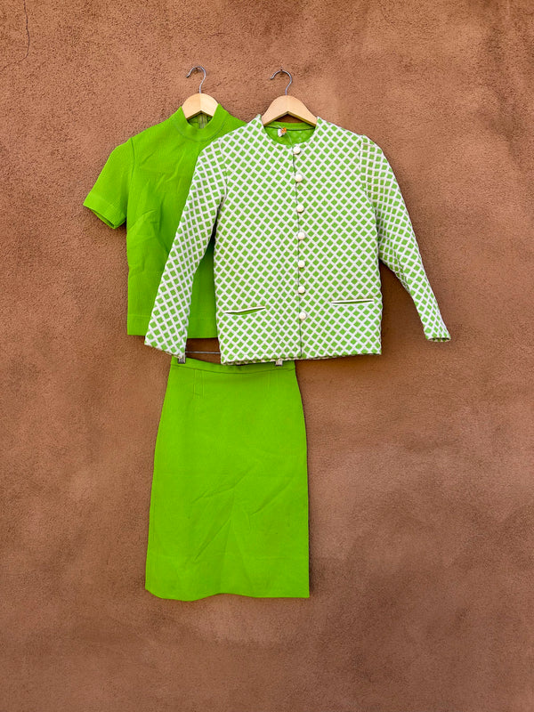 Catalina California USA Lime Green Three Piece Set - Dress