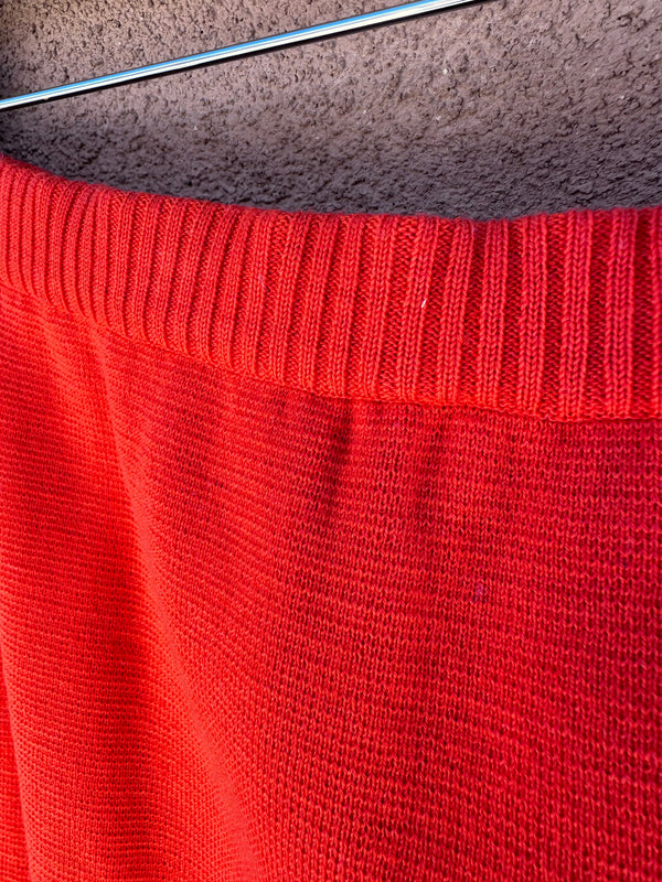 100% Wool Sebastian Tomato Orange Skirt