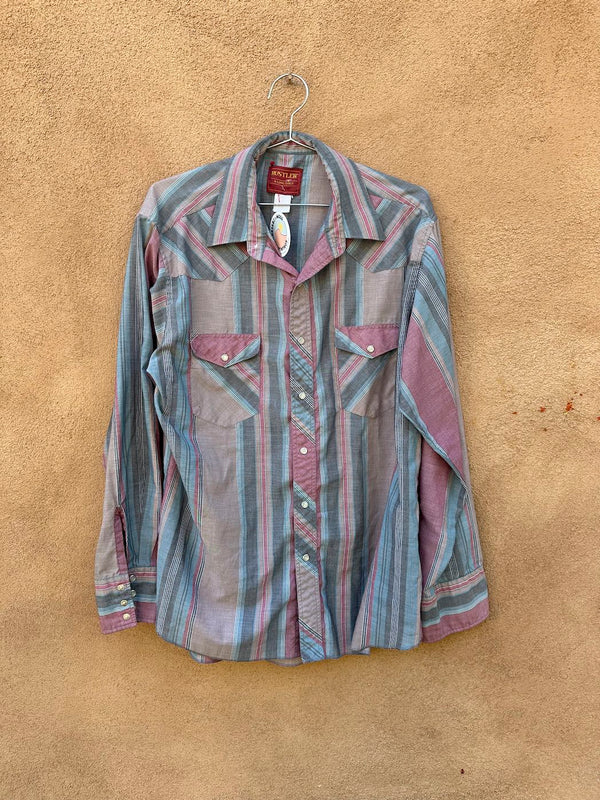 Pink & Gray Western Shirt by Rustler