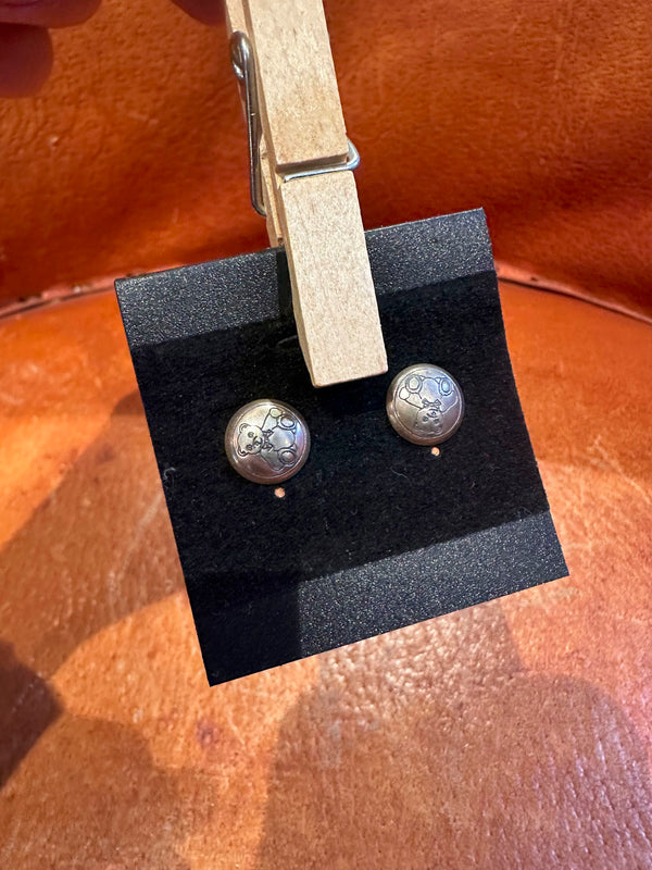 Sterling Silver Teddy Bears Earrings
