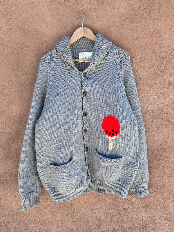 Gray Golf Wool Cardigan - Button Up