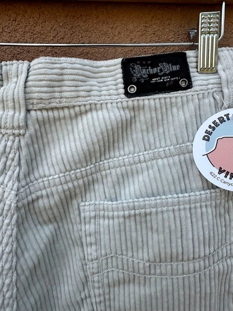 1990's Anchor Blue Eggshell Corduroy Slack, fits 30 x 29