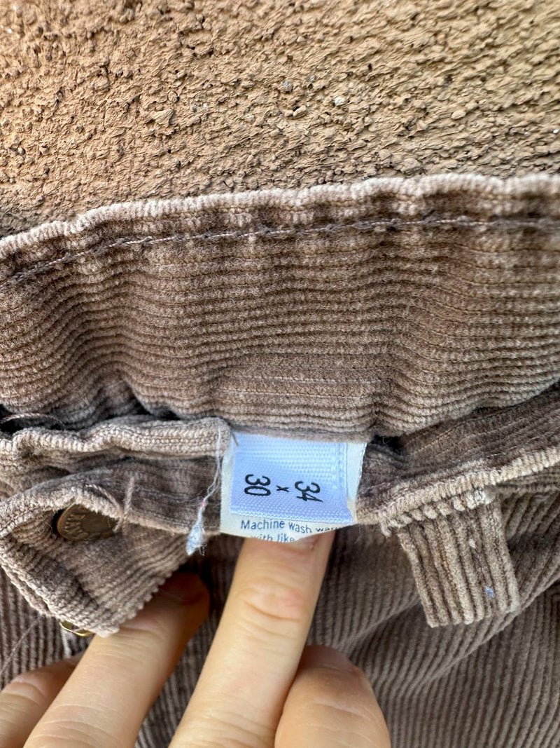 1990's Branders Brown Corduroy Pants, fits 31 x 29