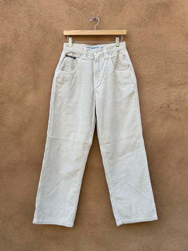 1990's Beyond Baggy Eggshell Corduroy Slacks, fits 27