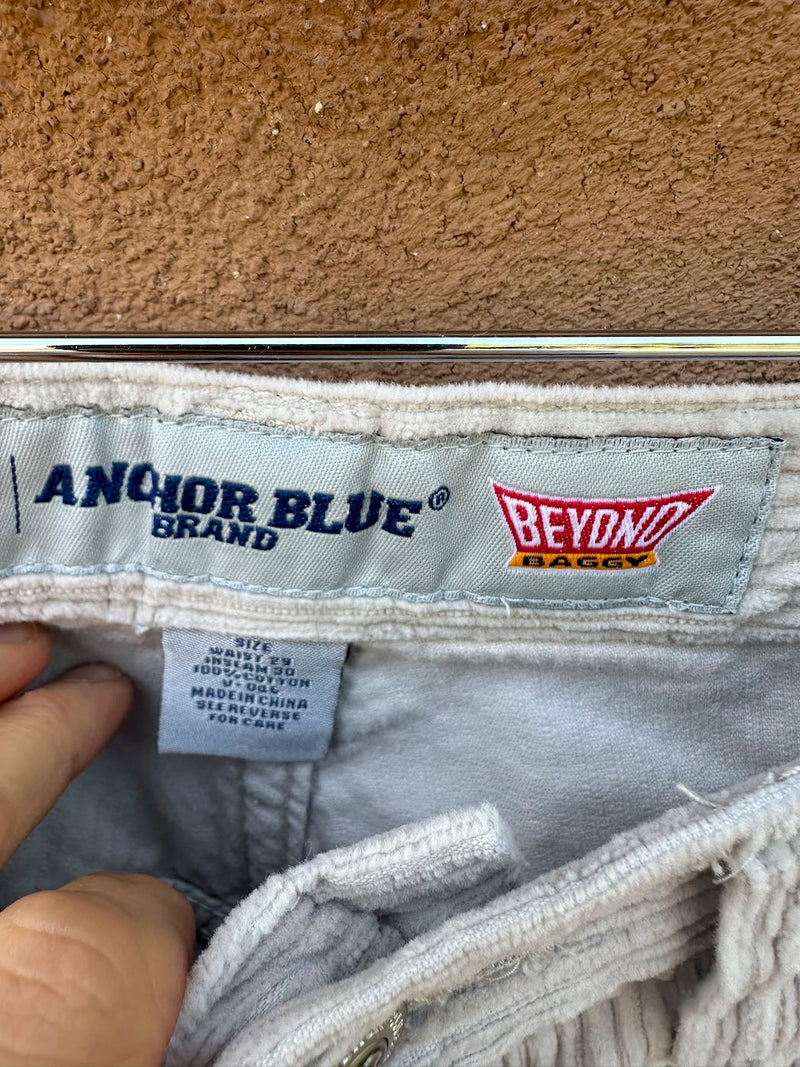 1990's Beyond Baggy Eggshell Corduroy Slacks, fits 27