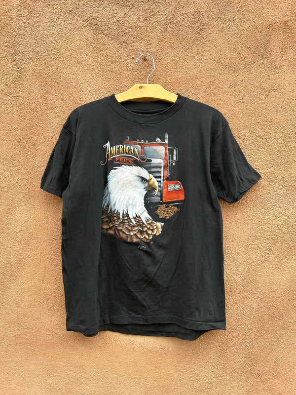 1986 American Pride Truckers Only 3D Emblem T-shirt