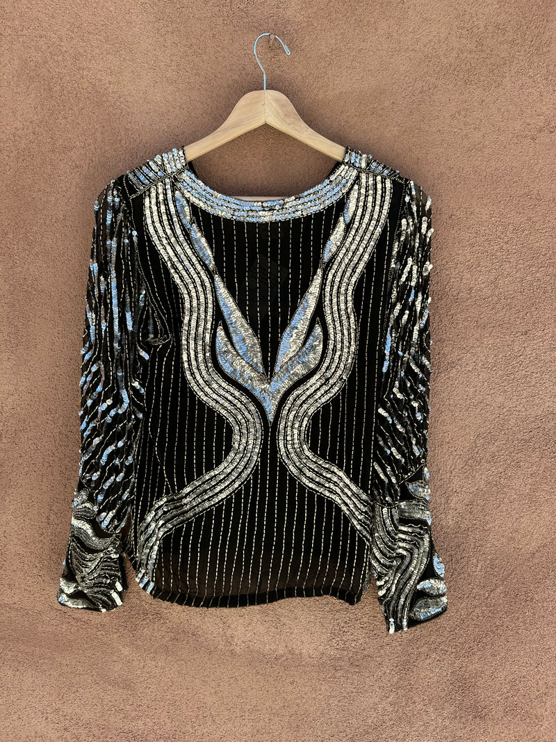 Judith Ann Creations Silk & Sequins Blouse