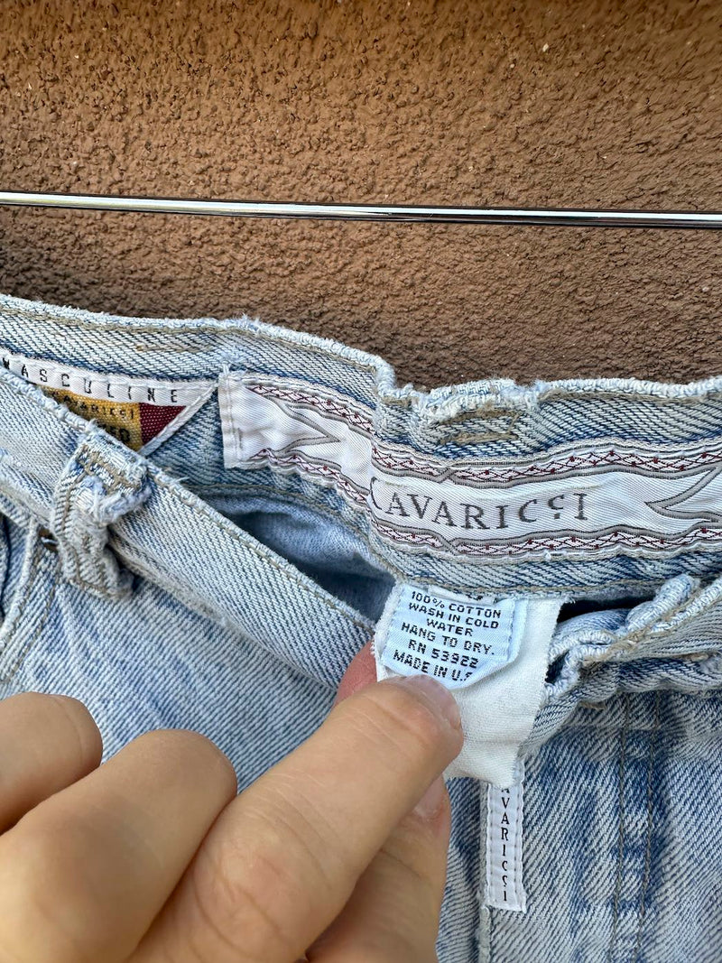 Z. Cavaricci Ripped Hem Relaxed Fit 90's Jeans 35 x 25