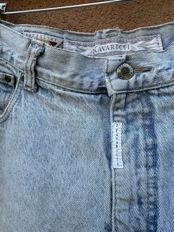 Z. Cavaricci Ripped Hem Relaxed Fit 90's Jeans 35 x 25