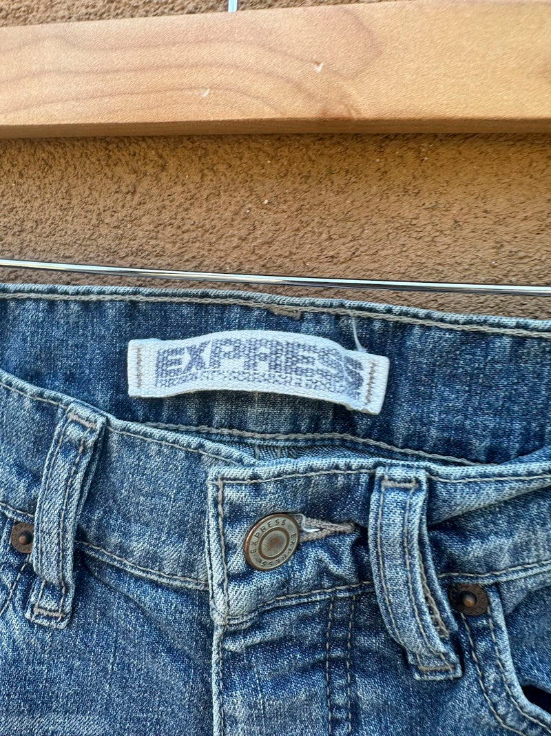 Express Precision Fit 90's/Y2K Jeans 28" Waist, Button Fly