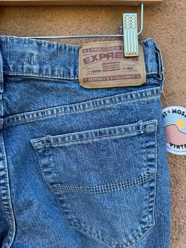Express Precision Fit 90's/Y2K Jeans 28" Waist, Button Fly