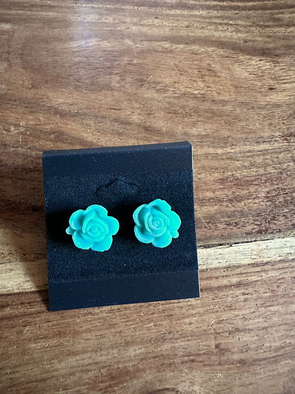 Jade Flower Earrings