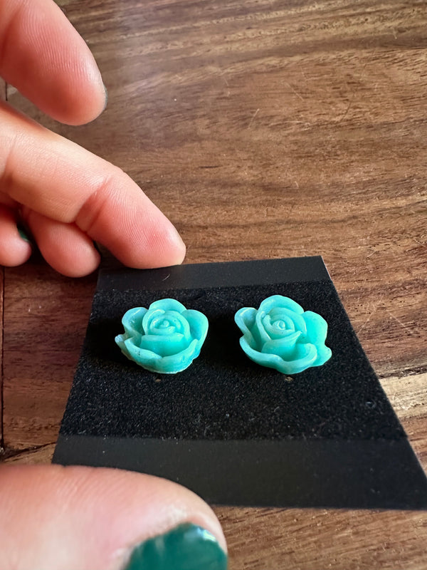 Jade Flower Earrings